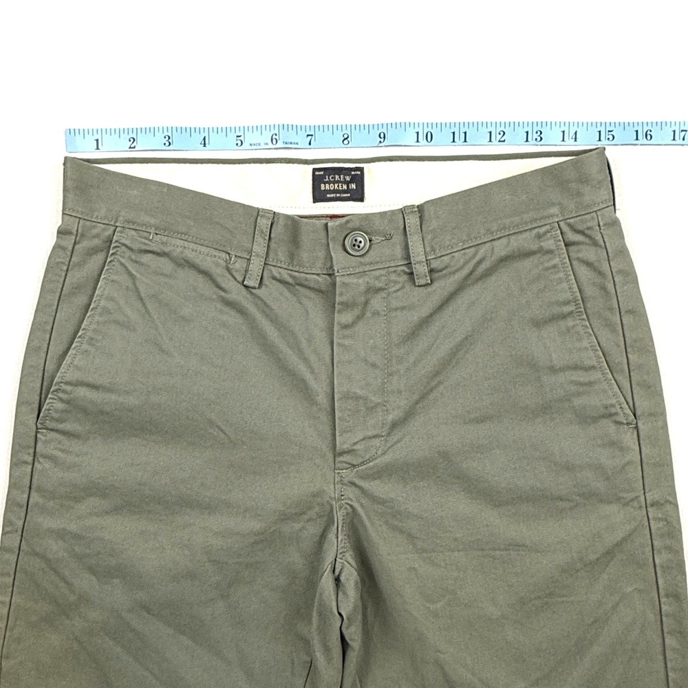 J. Crew Mens Flex Pants 28x32 Chino Slim Fit Straight Leg‎ Twill Khaki Stretch - Picture 4 of 10